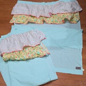 Matilda Jane Floral and Gingham Ruffle Curtains